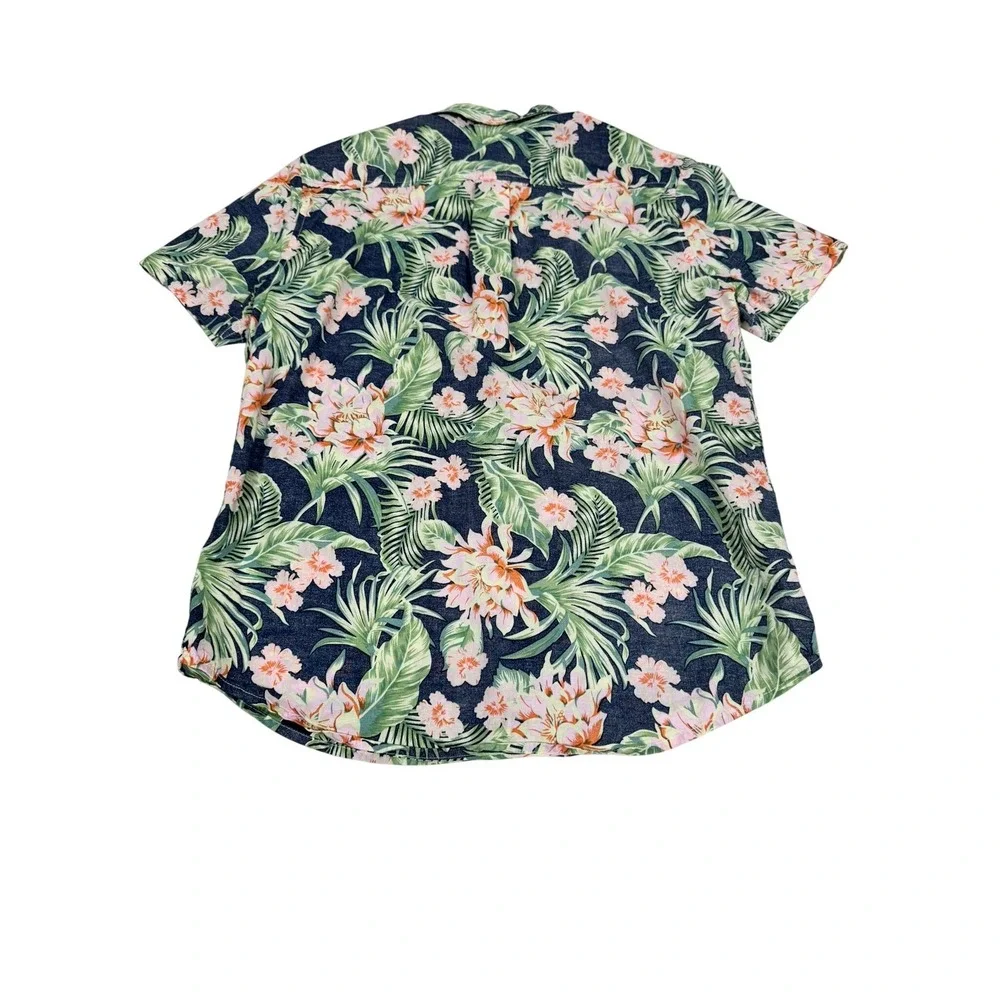 Chubbies Hawaiian Camp Shirt Men's Medium Tropical Floral Button Up Beach Aloha